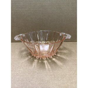 Anchor Hocking Old Cafe Pink Depression Glass Bowl With Open Handles 5.5 Elegant